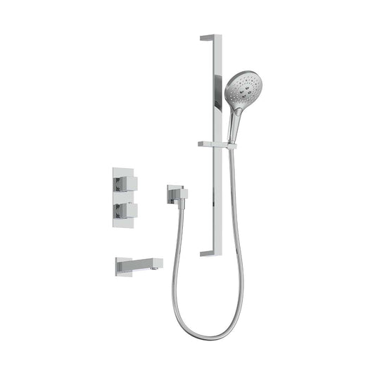 AQUALEM TSKT2253 Universal 2-Way SQ Thermostatic Tub & Shower Trim Set (REQ.: HW2200.RI)