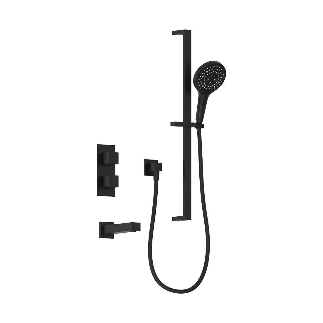 AQUALEM TSKT2253 Universal 2-Way SQ Thermostatic Tub & Shower Trim Set (REQ.: HW2200.RI) Secondary image