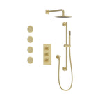 AQUALEM TSKT3103 Universal 3-Way RD Thermostatic Shower Trim Set, 4 Body Sprays (REQ.: HW3400.RI)