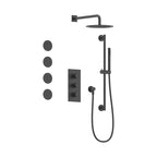 AQUALEM TSKT3103 Universal 3-Way RD Thermostatic Shower Trim Set, 4 Body Sprays (REQ.: HW3400.RI)