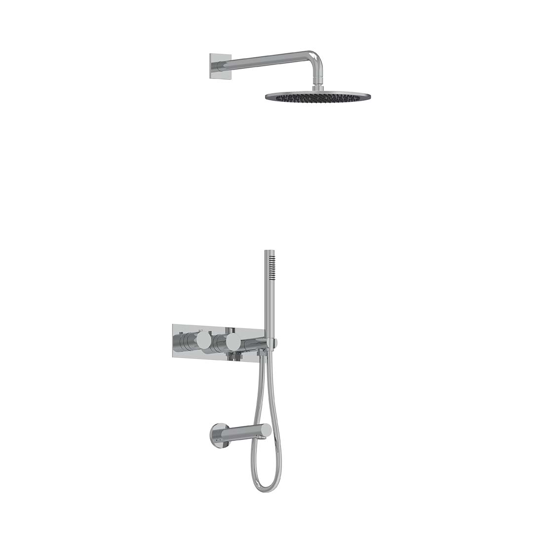 AQUALEM TSKT3104 Universal 3-Way RD Thermostatic Shower Trim Set, Tub Spout (REQ.:HW2700.RI) Main image