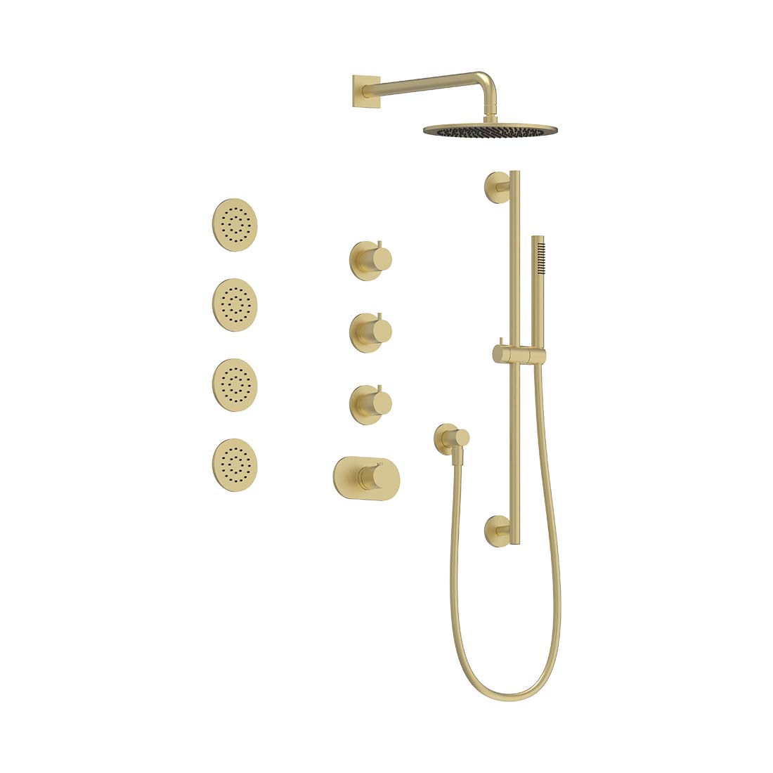 AQUALEM TSKT3113 Universal 3-Way RD Thermostatic Shower Trim Set (REQ.:TV3000.RI & VC3000.RI X3)