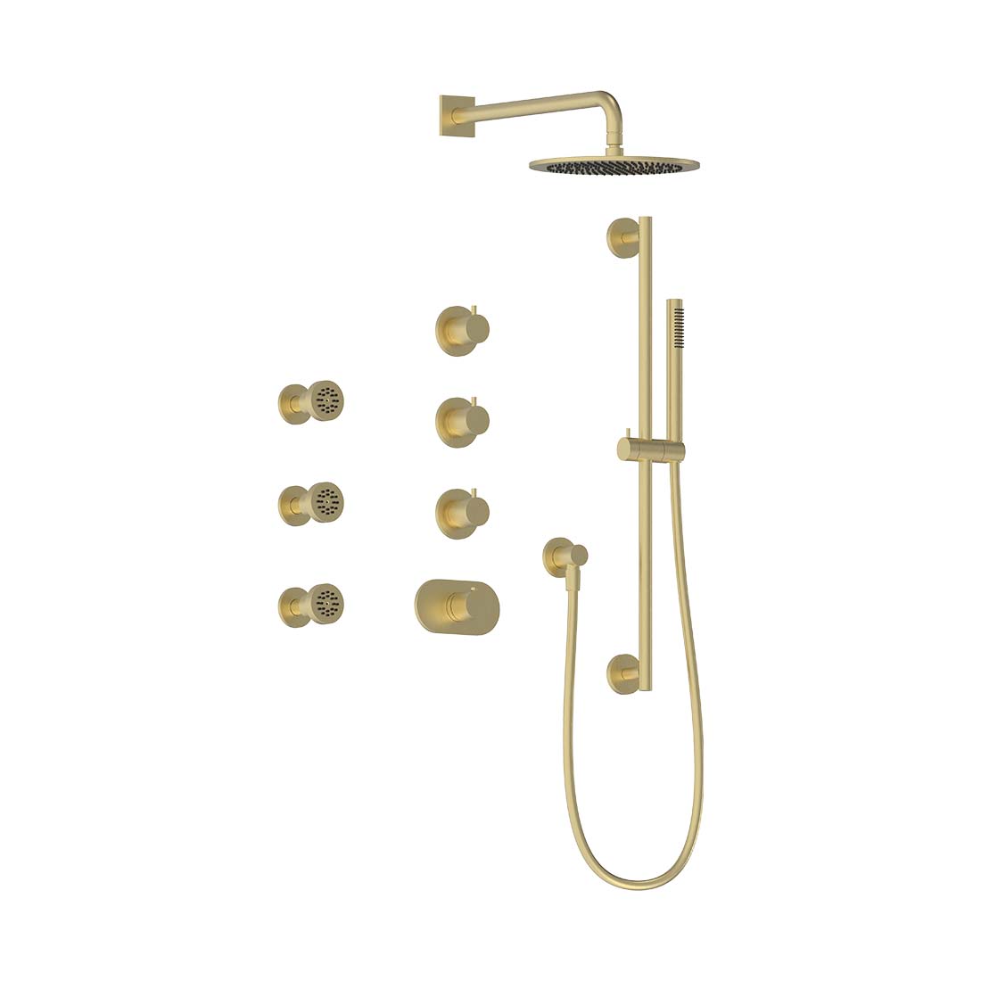 AQUALEM TSKT3113A Universal 3-Way RD Thermostatic Shower Trim Set (REQ.:TV3000.RI & VC3000.RI X3)
