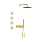 AQUALEM TSKT3114 Universal 3-Way RD Thermostatic Shower Trim Set, 4 Body Sprays (REQ.:HW2700.RI)