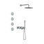AQUALEM TSKT3114 Universal 3-Way RD Thermostatic Shower Trim Set, 4 Body Sprays (REQ.:HW2700.RI)