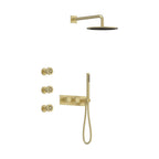 AQUALEM TSKT3114A Universal 3-Way RD Thermostatic Shower Trim Set, 3 ADJ Body Sprays (REQ.:HW2700.RI)