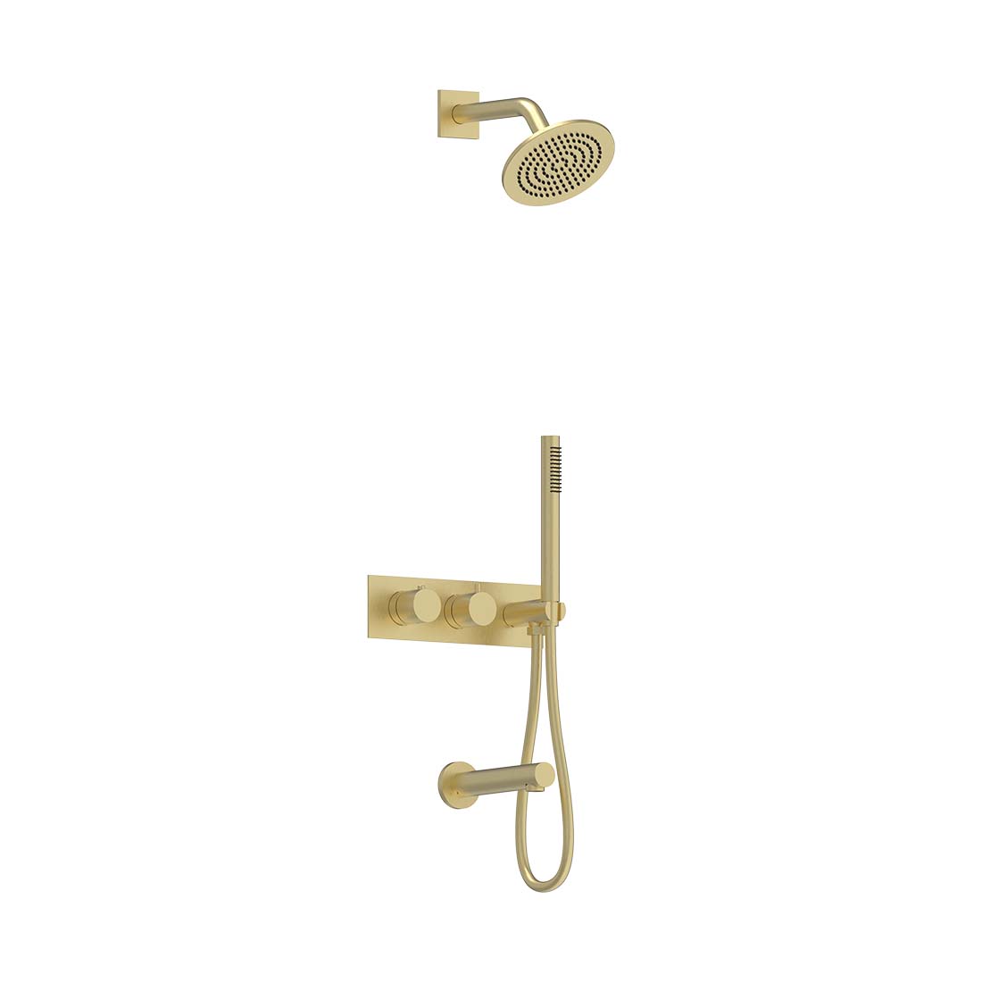 AQUALEM TSKT3124 Universal 3-Way RD Thermostatic Shower Trim, Tub Spout (REQ.: HW2700.RI)
