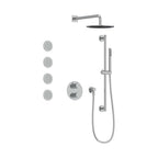AQUALEM TSKT3133 Universal 3-Way RD Thermostatic Shower Trim Set, 4 Body Sprays (REQ.:HW2300.RI)