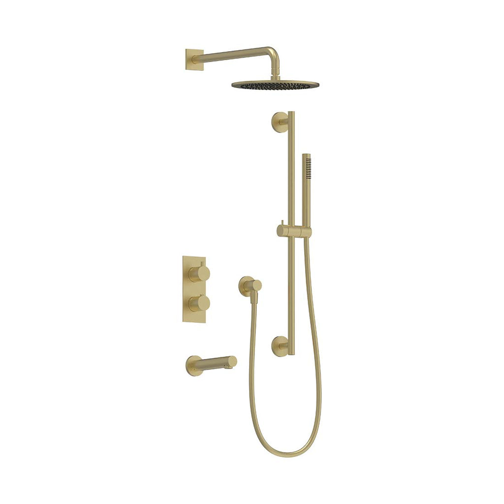 AQUALEM TSKT3143 Universal 3-Way RD Thermostatic Shower Trim Set, Tub Spout (REQ.:HW2300.RI)