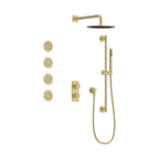 AQUALEM TSKT3153 Universal 3-Way RD Thermostatic Shower Trim Set, 4 Body Sprays (REQ.:HW2300.RI)