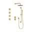AQUALEM TSKT3153 Universal 3-Way RD Thermostatic Shower Trim Set, 4 Body Sprays (REQ.:HW2300.RI)