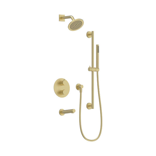 AQUALEM TSKT3163 Universal 3-Way RD Thermostatic Shower Trim Set, Tub Spout (REQ.:HW2300.RI)