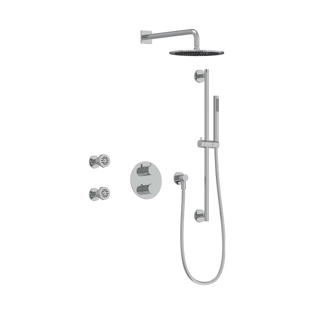 AQUALEM TSKT3183A Universal 3-Way RD Thermostatic Shower Trim Set  w/ BDY (R/I REQ.:HW2300.RI) Main image