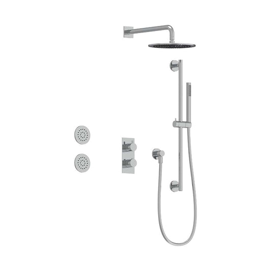 AQUALEM TSKT3193 Universal 3-Way RD Thermostatic Shower Trim Set, 2 Body Sprays (REQ.:HW2300.RI)