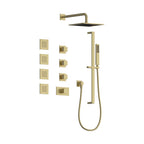 AQUALEM TSKT3213 Universal 3-Way SQ THM Shower Trim Set, 4 Body Sprays (REQ.:TV3000.RI & VC3000.RI X3)
