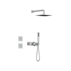 AQUALEM TSKT3234 Universal 3-Way SQ Thermostatic Shower Trim Set, 2 Body Sprays (REQ.:HW2700.RI)