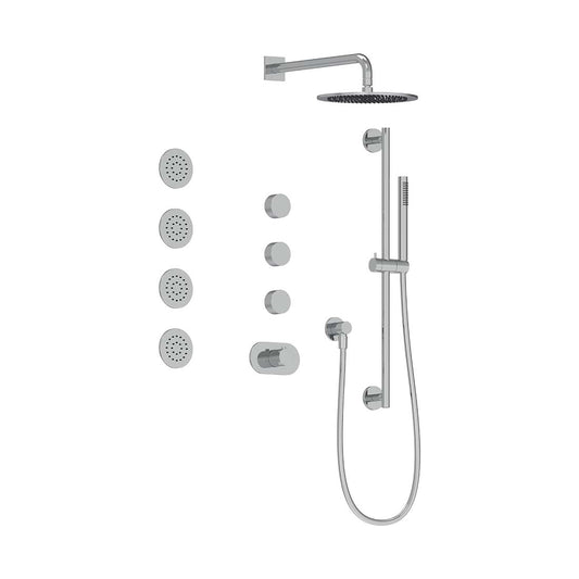 AQUALEM TSKT5103 Universal 3-Way RD THM Shower Trim Set, 4 Body Sprays (REQ.:TV3000.RI & VC3000.RI X3)