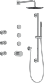 AQUALEM TSKT5103A Universal 3-Way RD THM Shower Trim Set, 3 ADJ Sprays (REQ.:TV3000.RI & VC3000.RI X3)