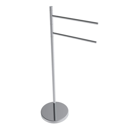 ICO V91213 Round Freestanding Swivelling Double Towel Bar