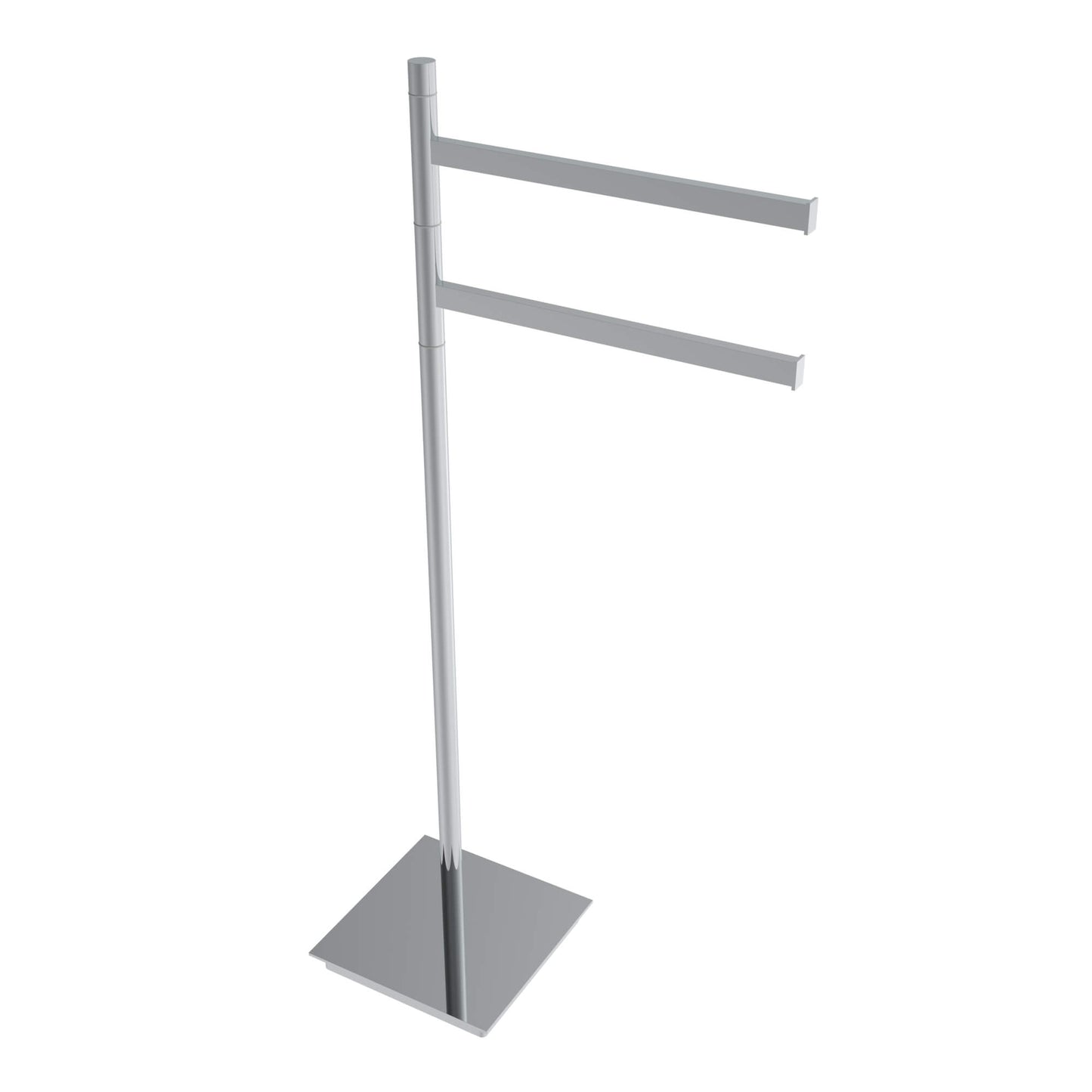 ICO V91253 Square Freestanding Swivelling Double Towel Bar