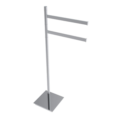 ICO V91253 Square Freestanding Swivelling Double Towel Bar