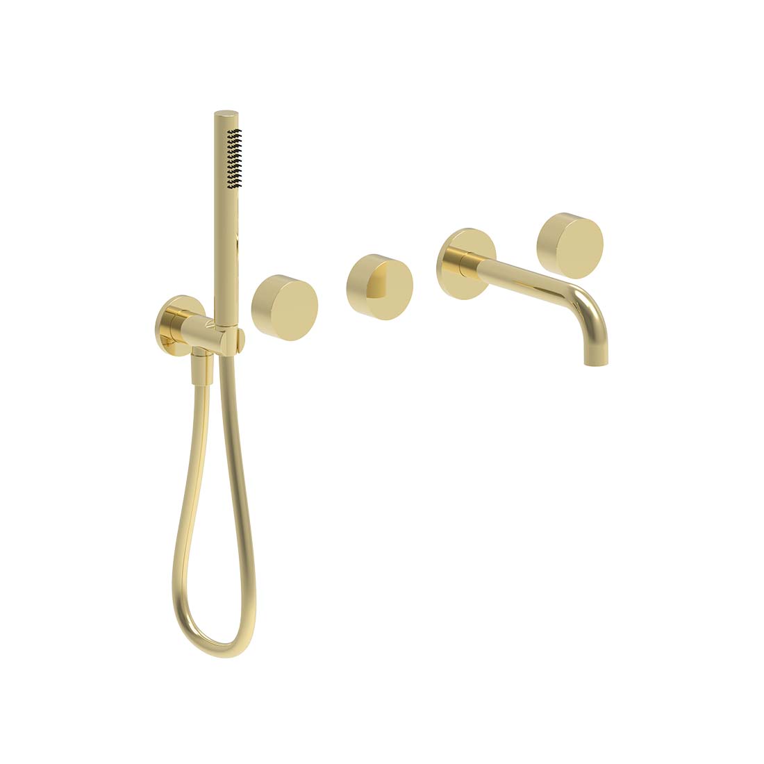 AQUALEM YG5212.TR Origin 3/4" W/M Tub Filler Trim Set w/ HandShower (REQ.: TF4200.RI & MP5100.RI)