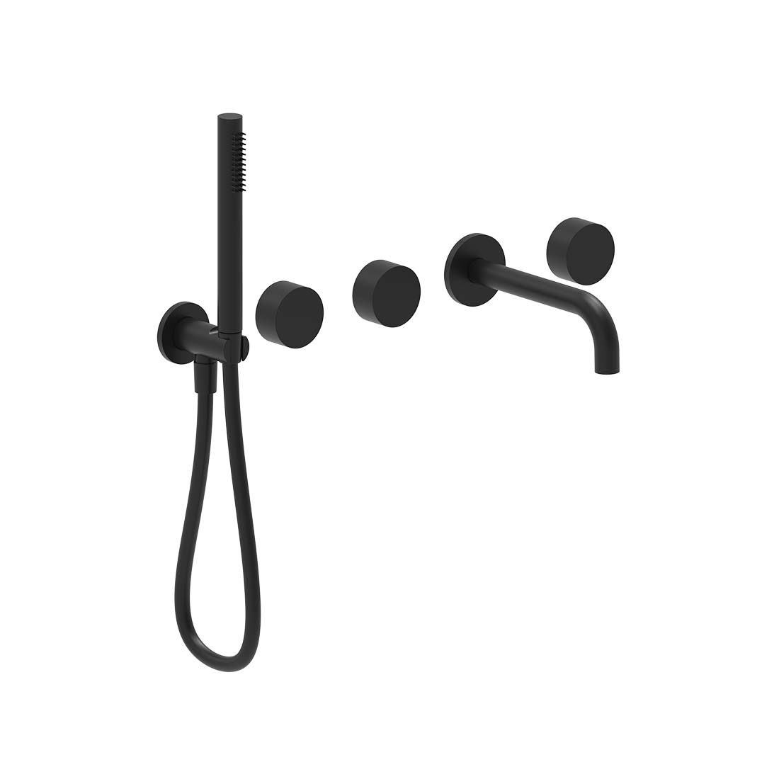 AQUALEM YG5212.TR Origin 3/4" W/M Tub Filler Trim Set w/ HandShower (REQ.: TF4200.RI & MP5100.RI)