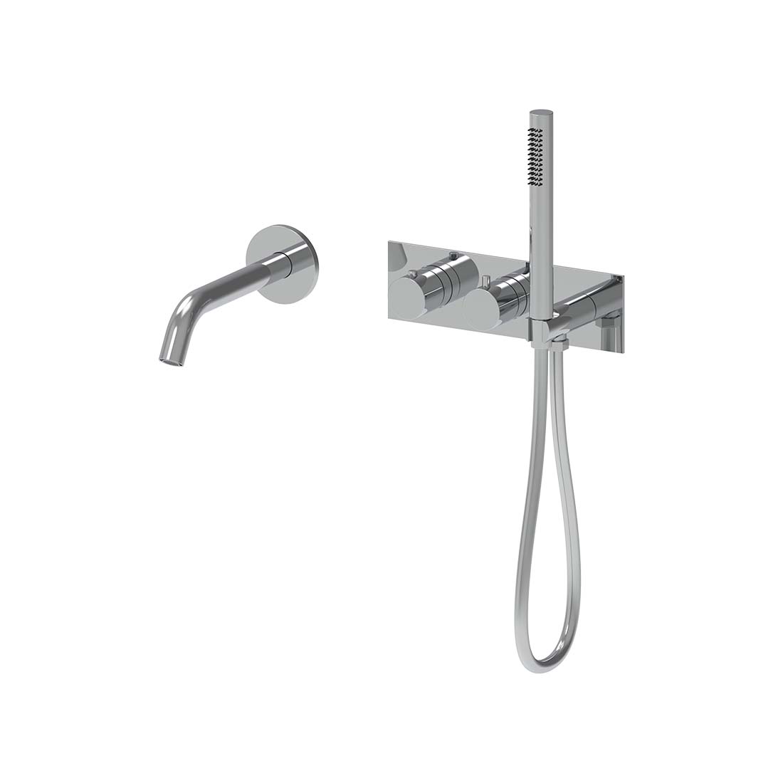 AQUALEM YG8202.TR Gio 3/4" Wall Mount Thermostatic Tub Filler Trim Set (REQ.: HW2600)