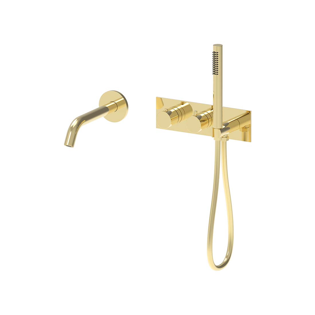 AQUALEM YG8202.TR Gio 3/4" Wall Mount Thermostatic Tub Filler Trim Set (REQ.: HW2600)