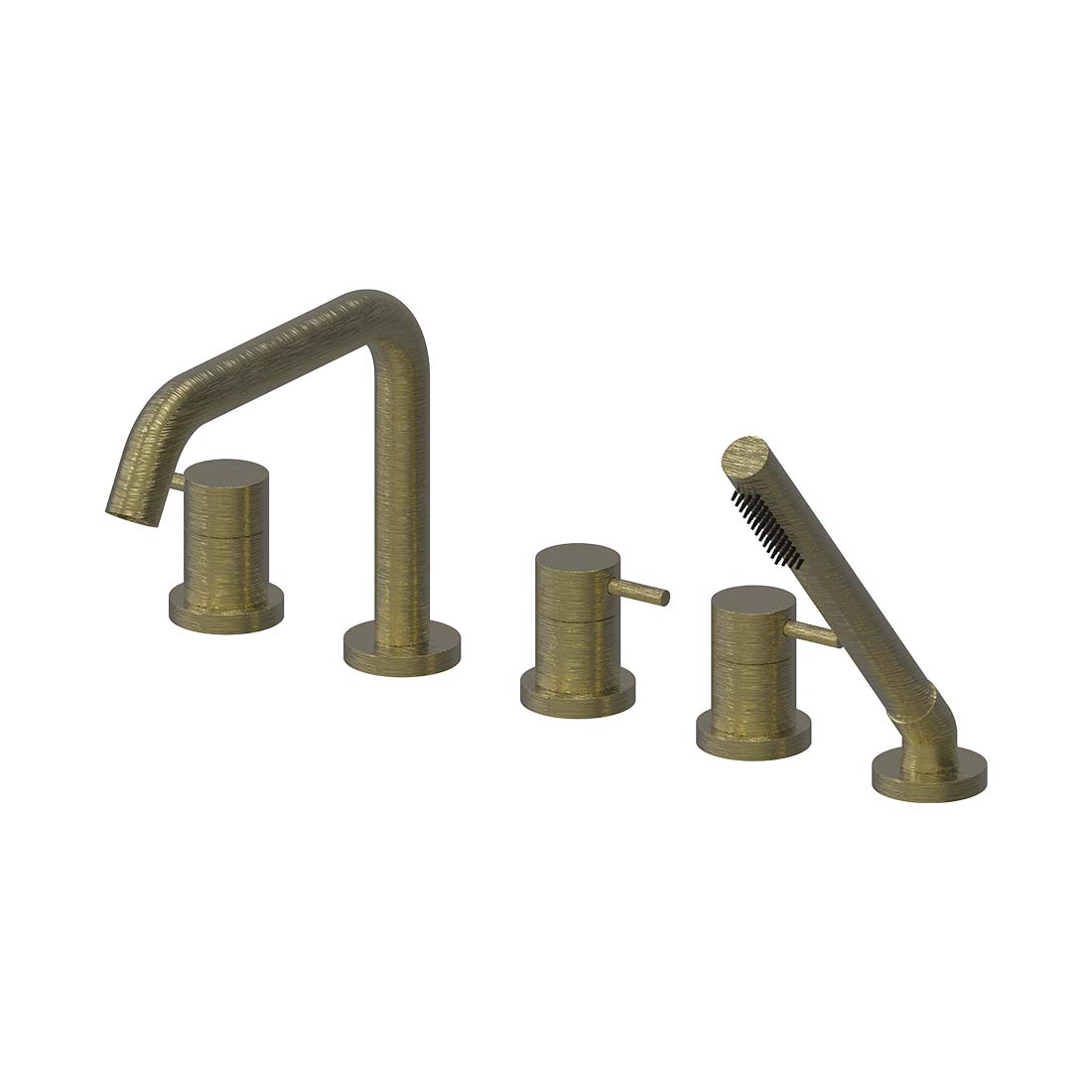 AQUALEM YG9216 Gio Deck Mount Tub Filler w/ HandShower Secondary image