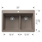 BLANCO 403642 LIVEN 1¾ LOW DIVIDE