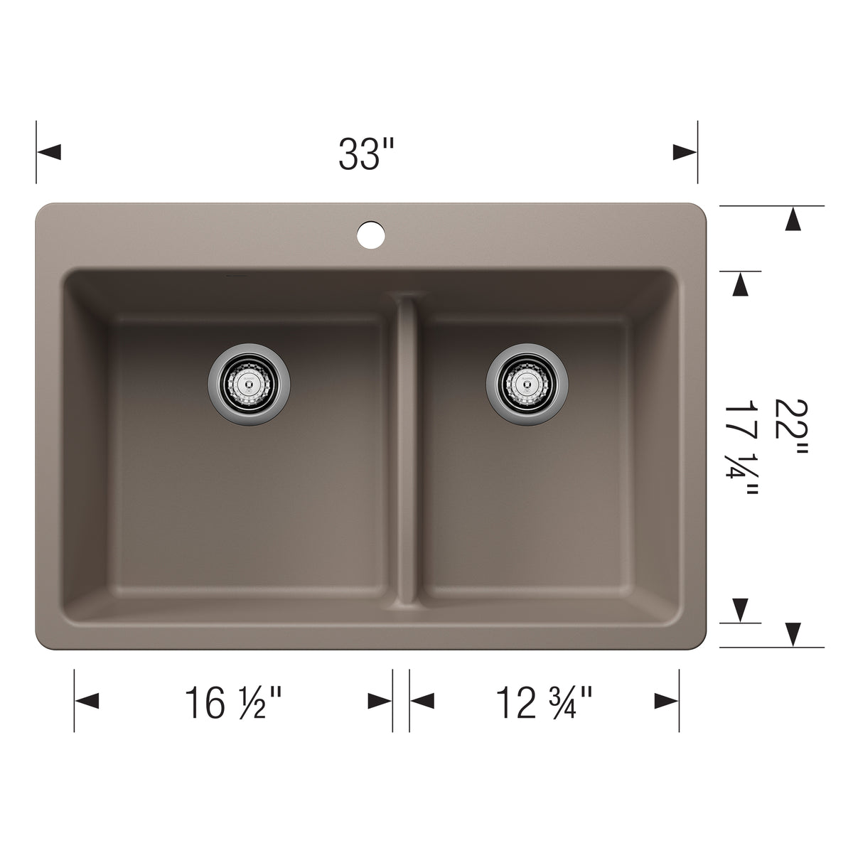 BLANCO 403642 LIVEN 1¾ LOW DIVIDE