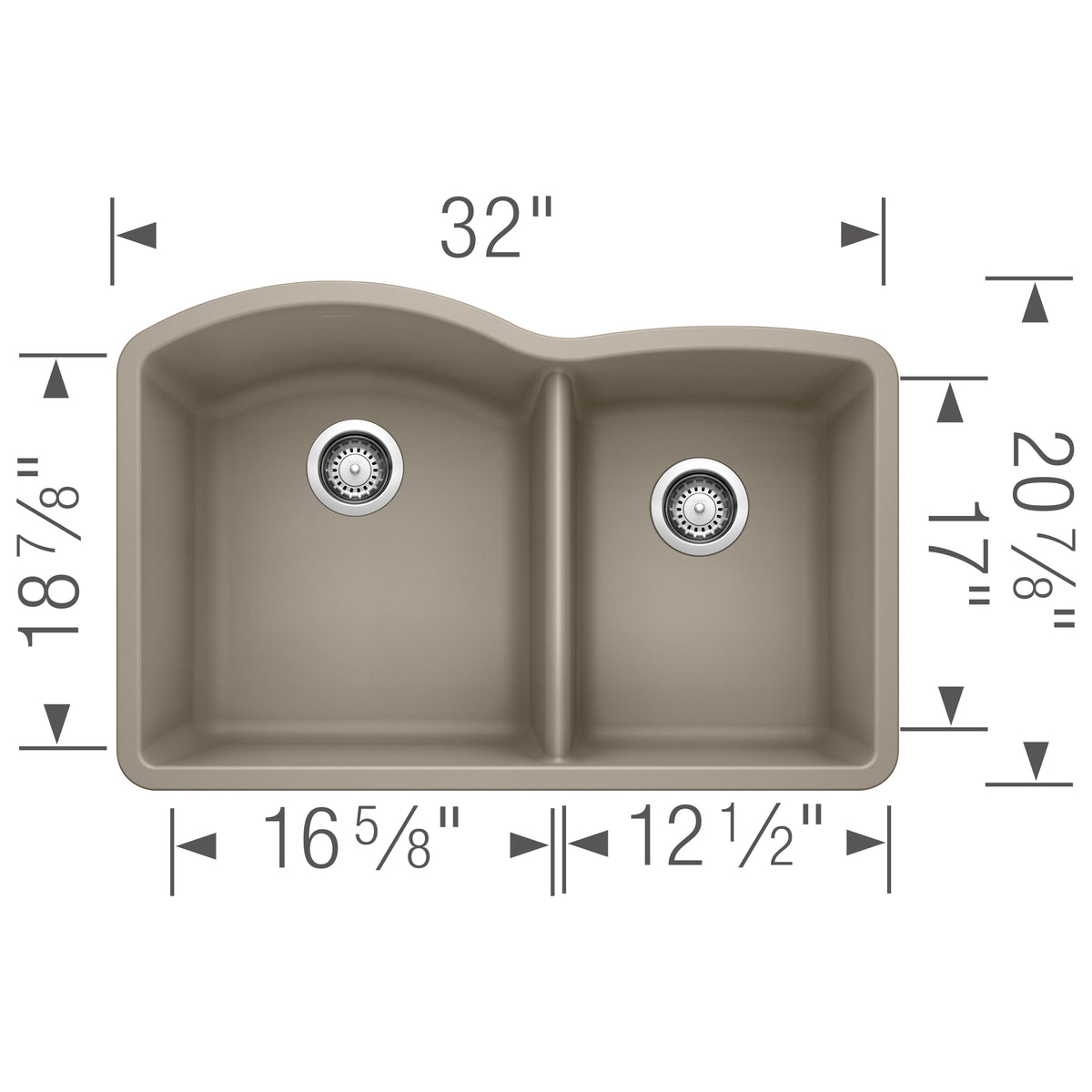 BLANCO 402619 DIAMOND U 1¾