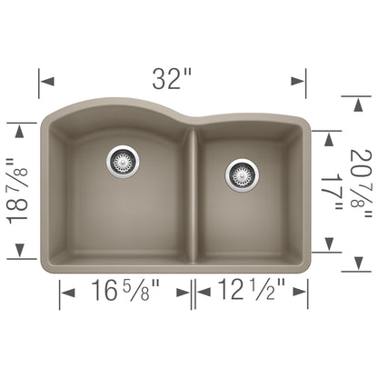 BLANCO 402619 DIAMOND U 1¾
