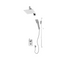 RUBI RQT811 Quatro 1/2'' Thermostatic Shower Set 2 Way Div. Xvtr69S