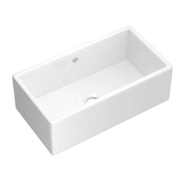 SHAWS MS3318 Classic Shaker Modern Single Bowl Apron Front Fireclay Kitchen Sink Main image