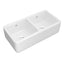 SHAWS RC3719 Original Lancaster Two Bowl Farmhouse Apron Front Fireclay Kitchen Sink