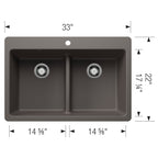 BLANCO 403634 LIVEN EQUAL DOUBLE LOW DIVIDE