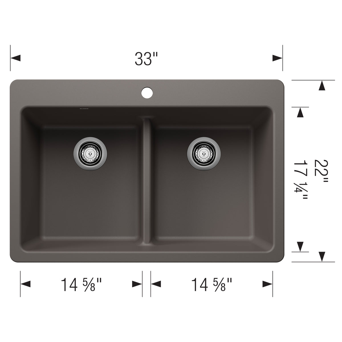 BLANCO 403634 LIVEN EQUAL DOUBLE LOW DIVIDE