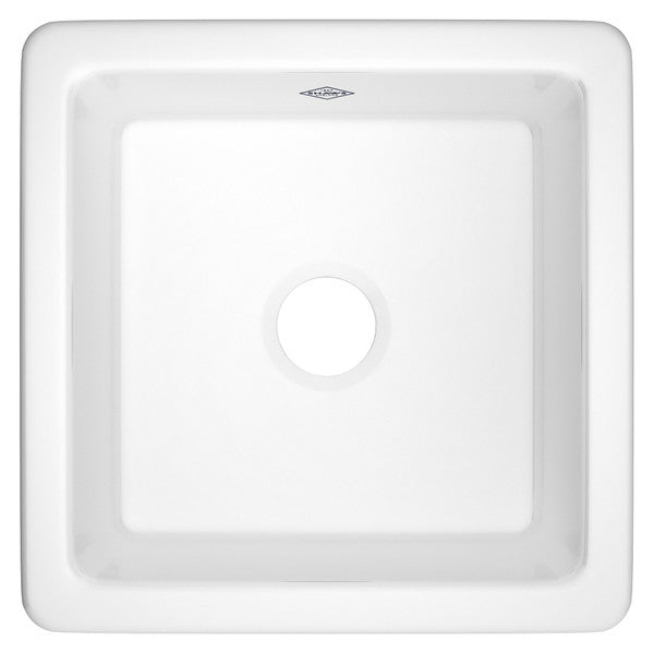 SHAWS RC1818 Classic Shaker Single Bowl Square Fireclay Bar and Food Prep Sink