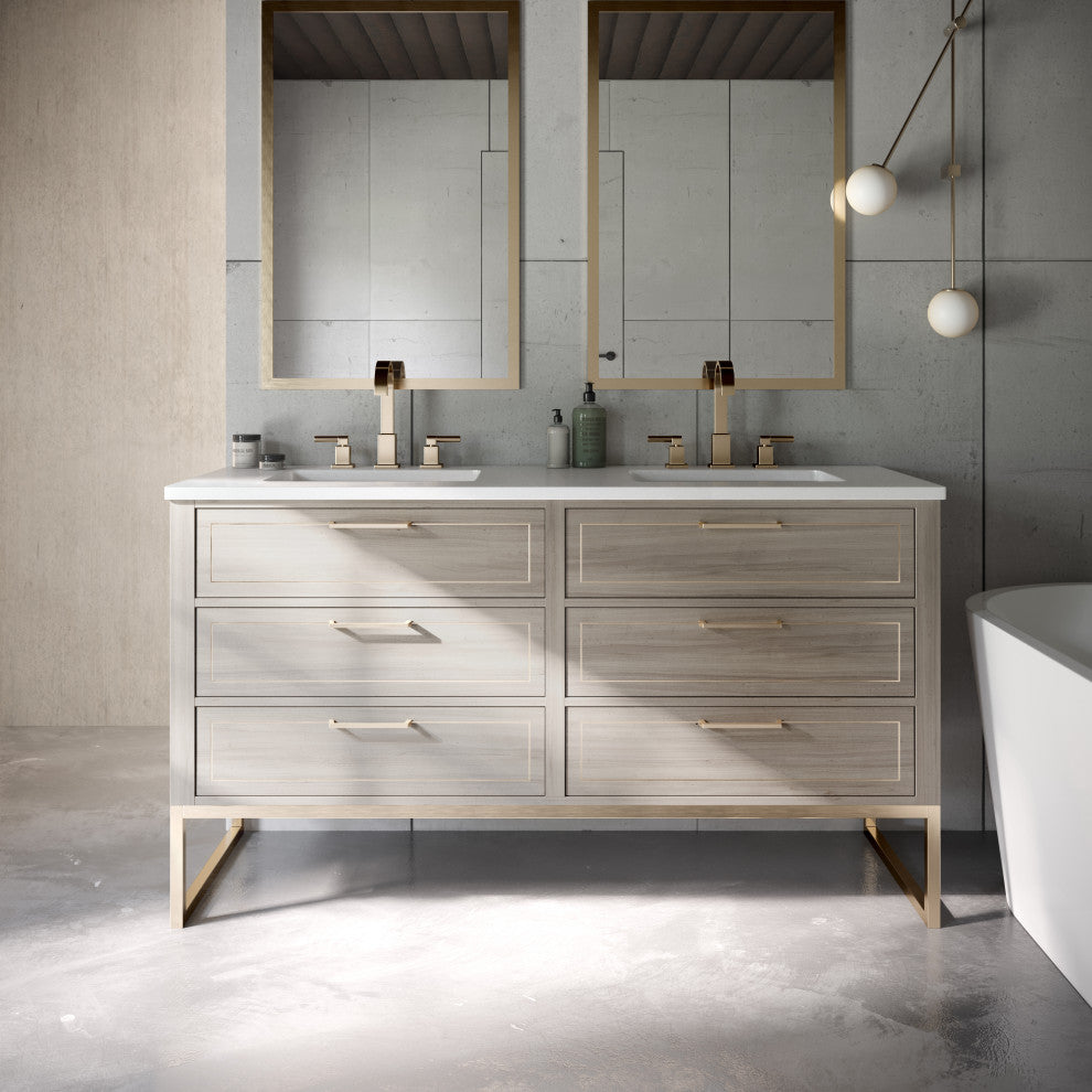 BEMMA V-MK60DFM Markham 60" Bathroom Vanity Secondary image