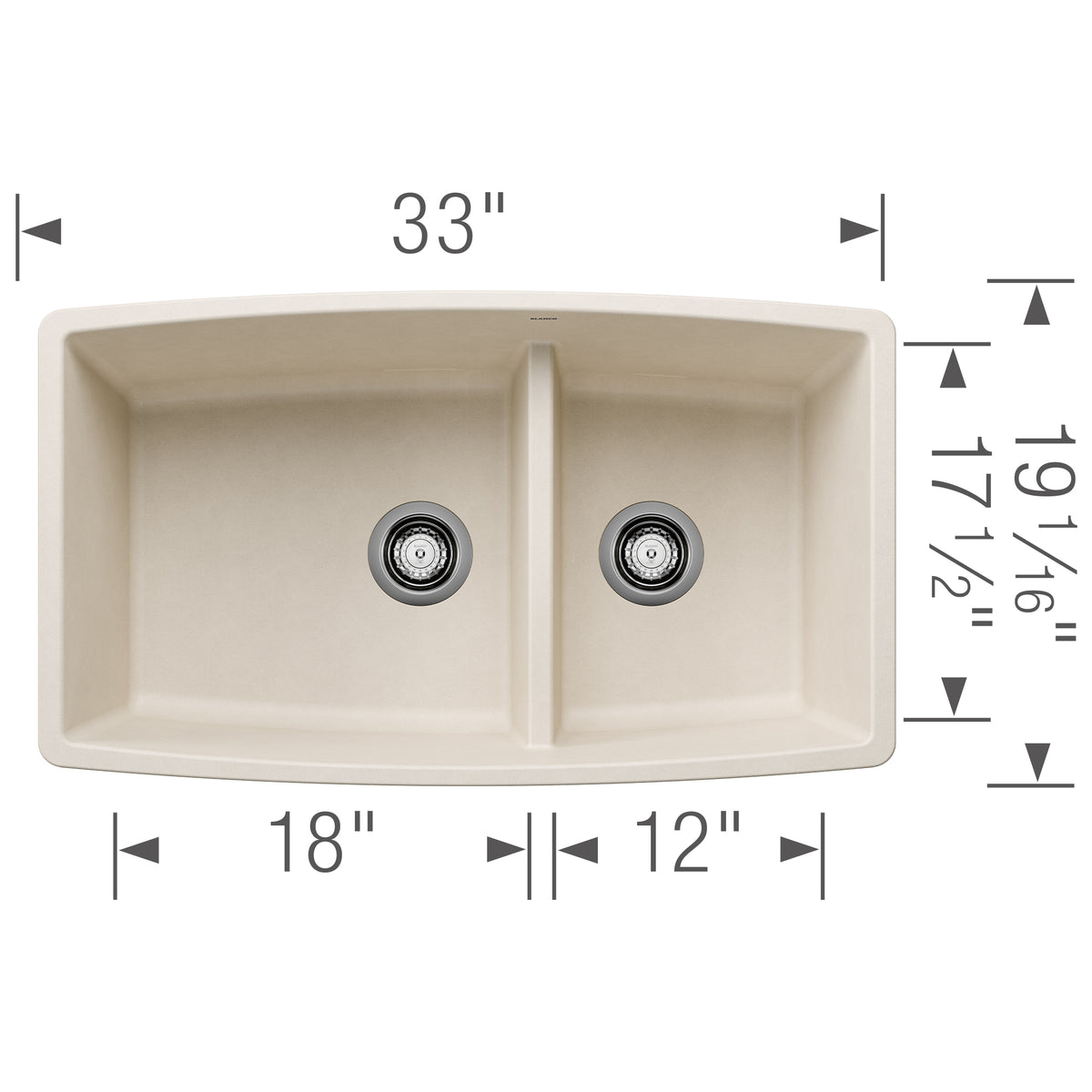 BLANCO 402664 PERFORMA U 1¾ LOW DIVIDE