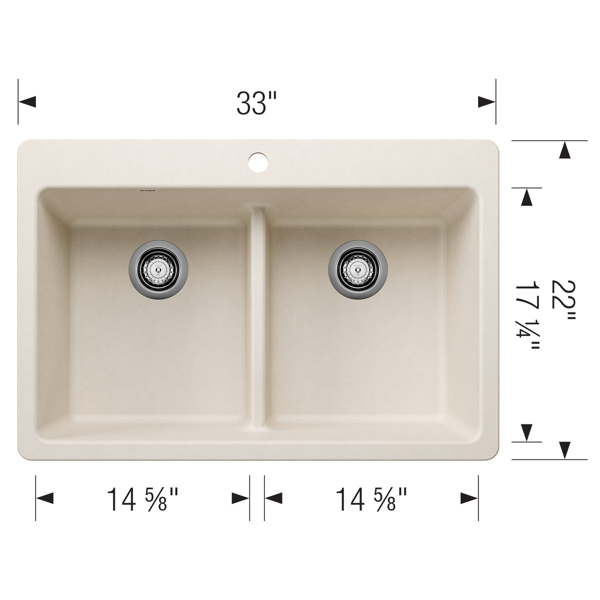 BLANCO 403634 LIVEN EQUAL DOUBLE LOW DIVIDE
