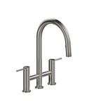 RIOBEL AZ400 Azure Bridge Pull-Down Kitchen Faucet With C-Spout