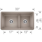 BLANCO 402651 PRECIS U 1¾ LOW DIVIDE
