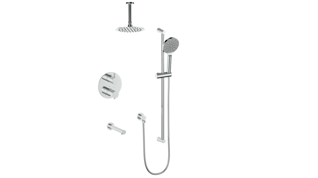 VOGT SET.WL.320.316 Worgl 3-Way TH Shower Kit with 6" Ceiling Arm Main image