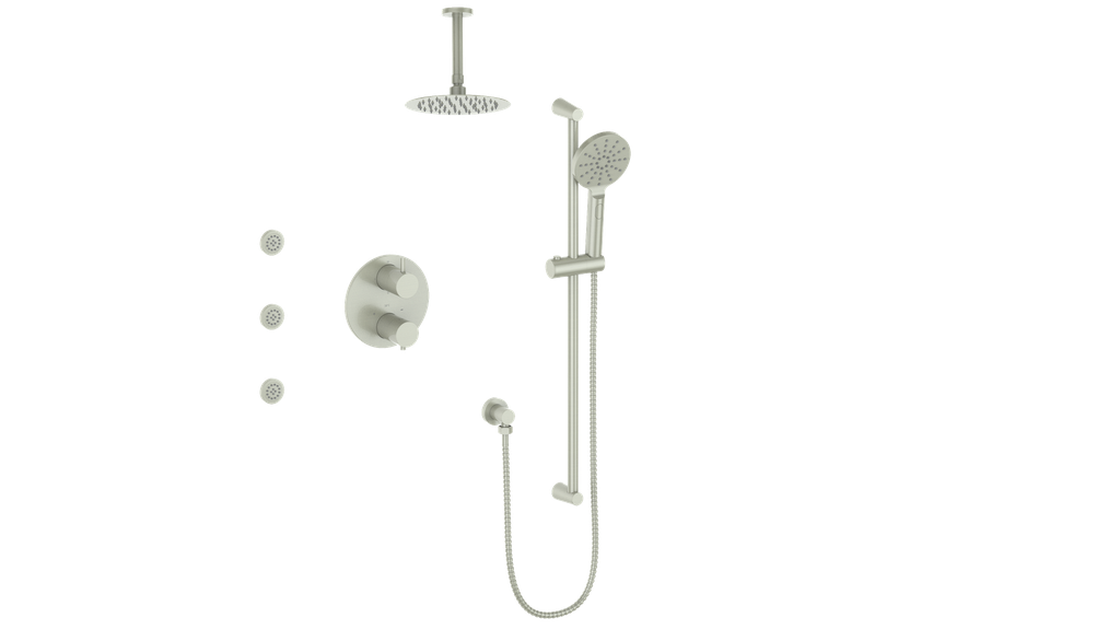 VOGT SET.WL.320.816 Worgl 3-Way TH Shower Kit with Body Jets and 6" Ceiling Arm Secondary image