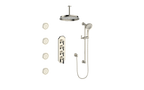 VOGT SET.C1.350.936 Carinthia 3/4" High-Flow TH Shower Kit with Body Jets and 6" Ceiling Arm