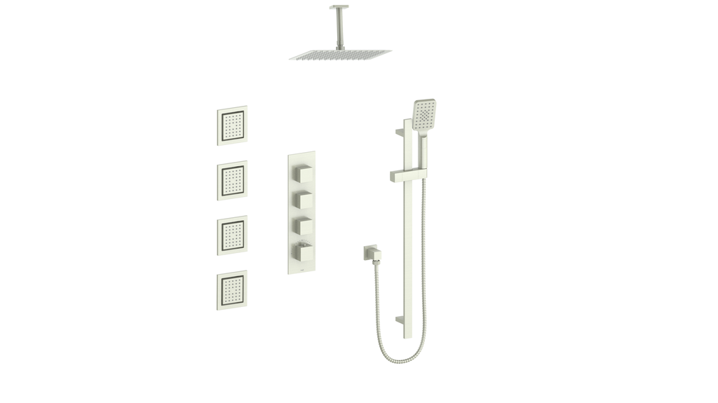 VOGT SET.KG.350.936 Kapfenberg 3/4" High-Flow TH Shower Kit with Body Jets and 6" Ceiling Arm Secondary image