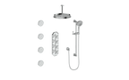 VOGT SET.C1.350.936 Carinthia 3/4" High-Flow TH Shower Kit with Body Jets and 6" Ceiling Arm